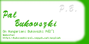 pal bukovszki business card